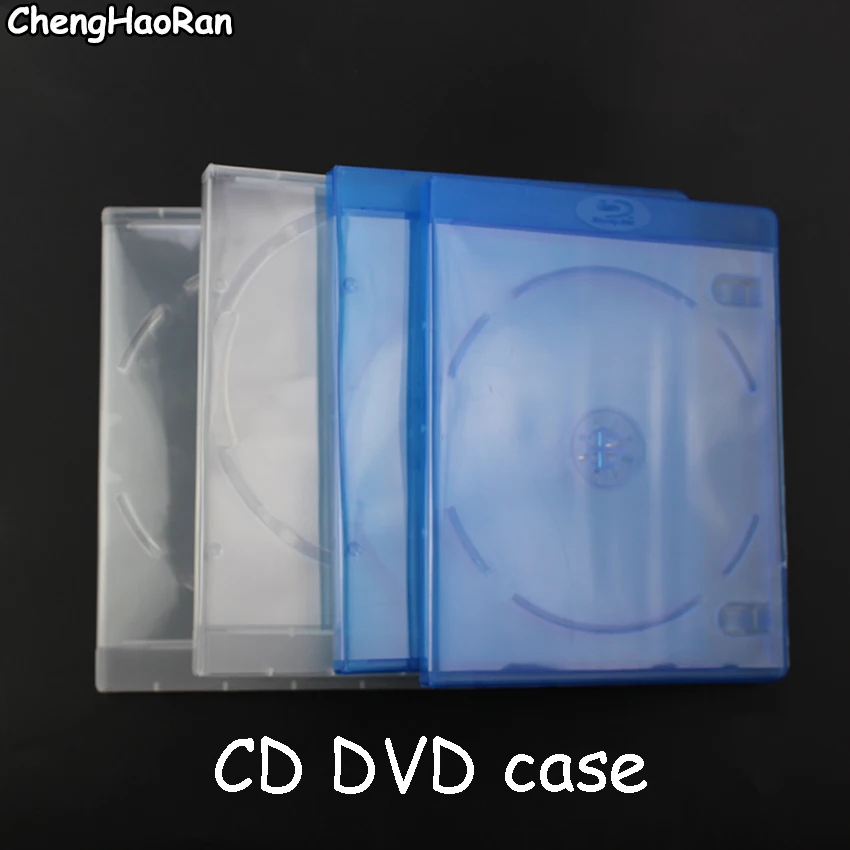 ChengHaoRan-estuche portátil ultrafino estándar para DVD, paquete de CD transparente, organizador de almacenamiento de CD, caja de álbum, 1 unidad