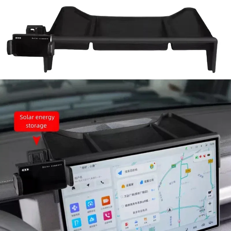 

Держатель для телефона в автомобиль, органайзер, подходит для JETOUR Traveler T2 2025, модифицированный, с солнечной зарядкой, простая установка