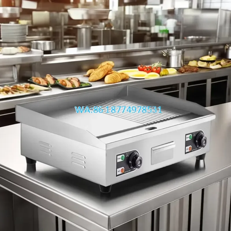 Wmwmnu for High Quality SS 316 Commercial Desktop Griddle Grill Dual Switch Restaurant Hotel Kitchen Equipment