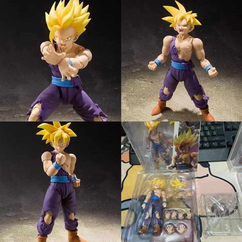 Anime Dragon Ball Z Super Saiyan Son Gohan Batalla Danificada Ver. Figura de acción de PVC, colección de estatuas, modelo, juguetes para niños, muñeca