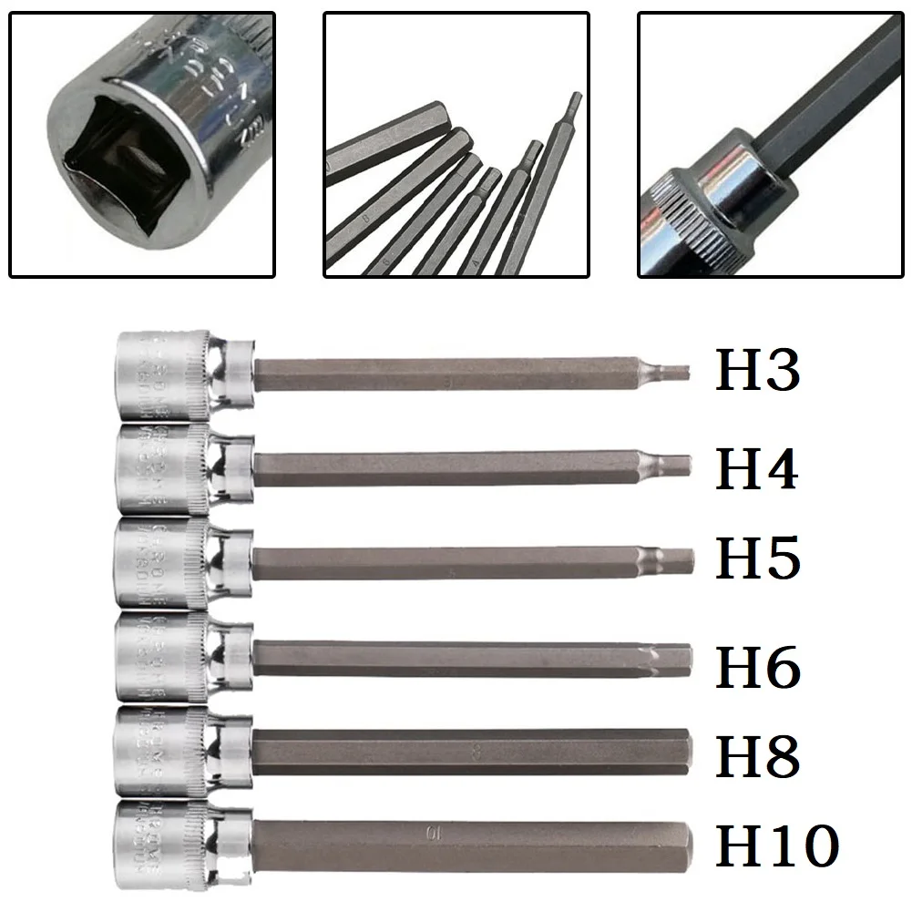 Imagem -02 - Adaptador de Soquete Broca para Motorista de Impacto Hex Chave de Fenda Bit Polegada Unidade Chave Soquete Ferramentas Adapterhand H3-h10 1pc