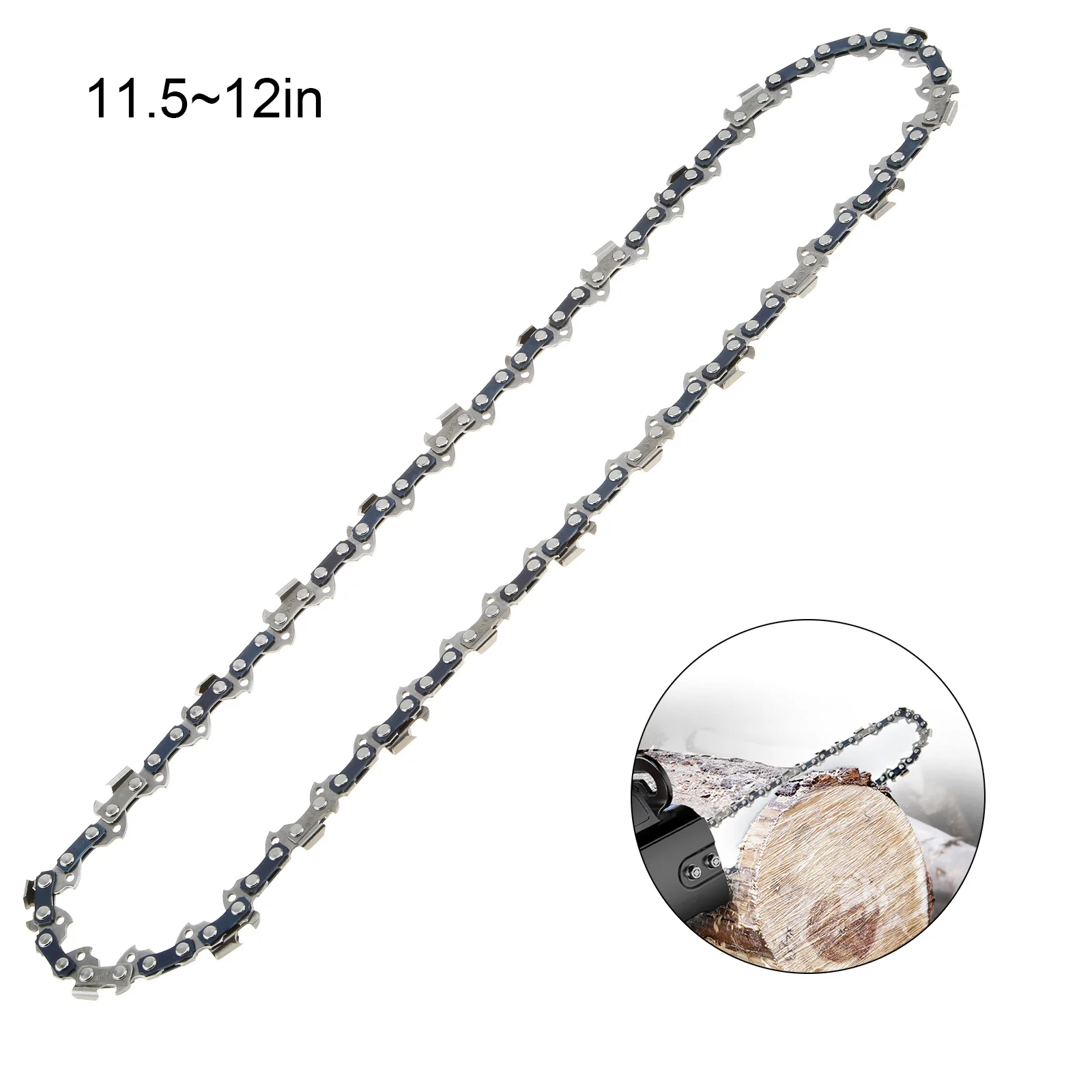 Corrente de motosserra de passo 3/8 com elo de transmissão 45 de 12 polegadas