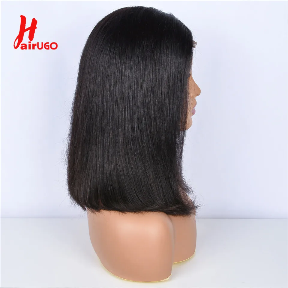 Peluca de cabello humano liso de 8-14 \