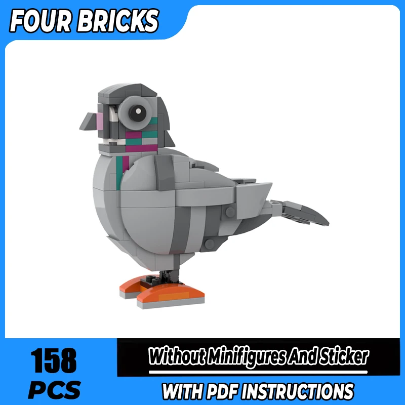 

Moc Building Blocks 31163 Pigeon less goofy Technology Modular Bricks Model Gifts Christmas Toys DIY Sets Assembly