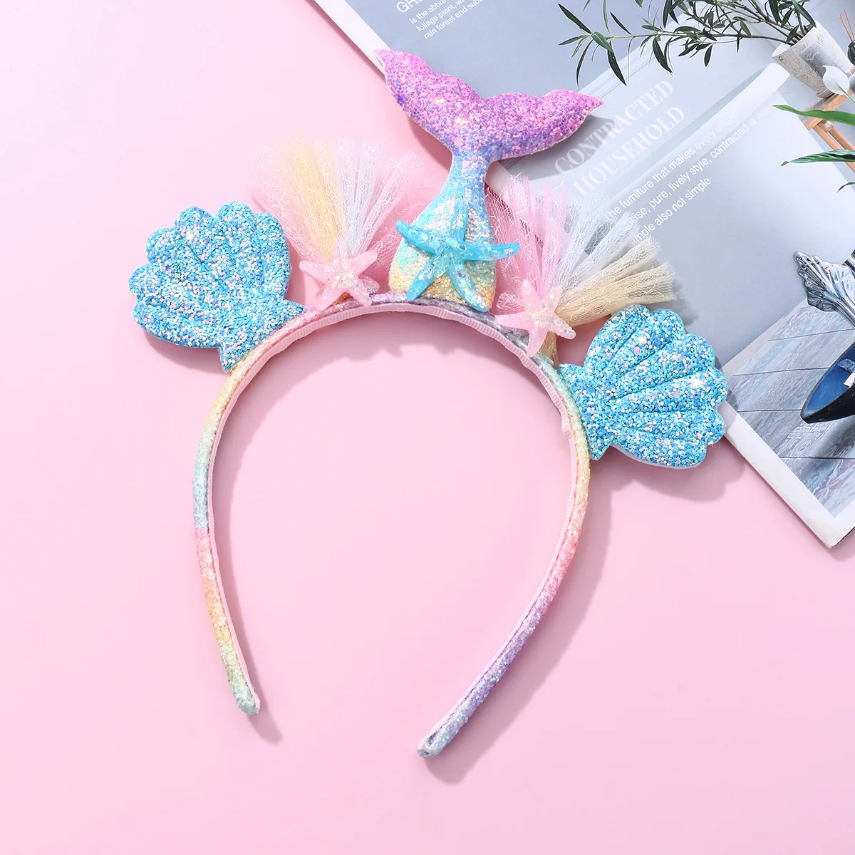 1Pc Unicorn Headband Hair Band Kids Girl Birthday Party Decoration Unicorn Theme Party Hairbands Hair Accessories Headwear Props