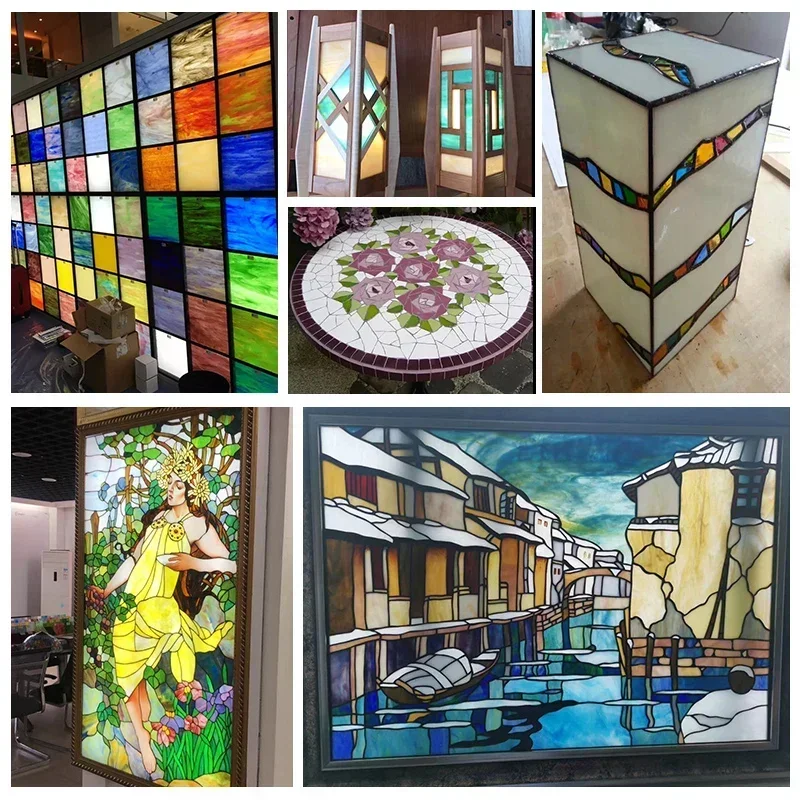 [Clearance before Chinese New Year] 1 pc 10x10cm Colorful Square Mica Mosaic Tiles 3mm Thickness DIY Glass Mosaic Materials