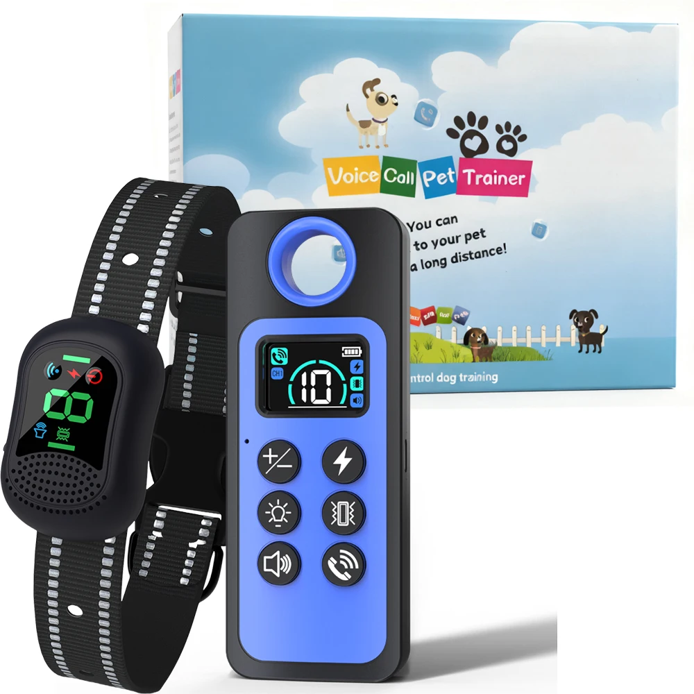 4900FT Dog Training Collar, IP67 Waterproof Rechargeable Collar with 4 Modes, Reflective Adjustable Strap & Remote Call Function