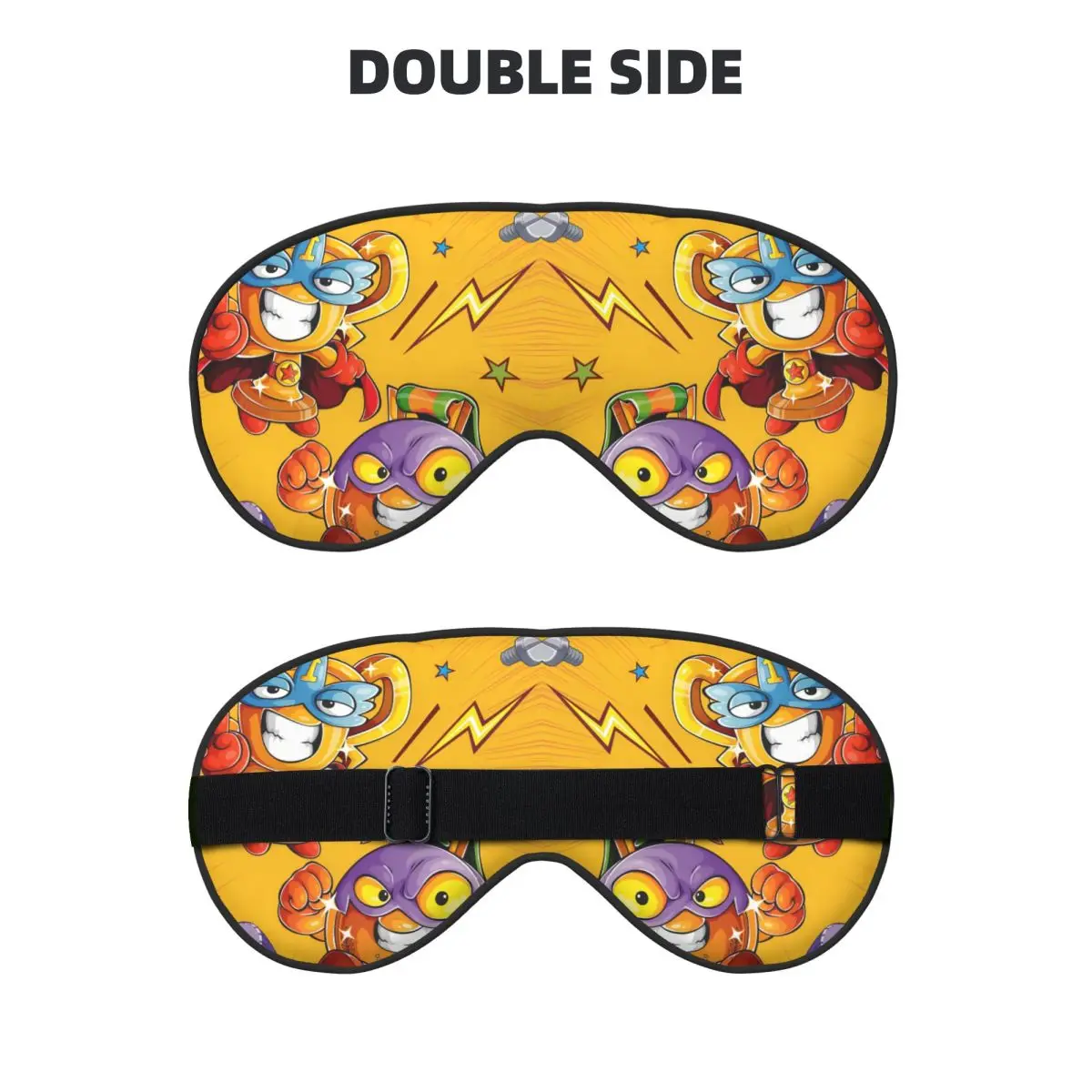 مخصص Supers Zingses لينة السفر أقنعة العين مزدوجة الجانب الغمامة الإبداعية رائعتين الكرتون أنيمي كتلة خارج بقع العين الخفيفة #2