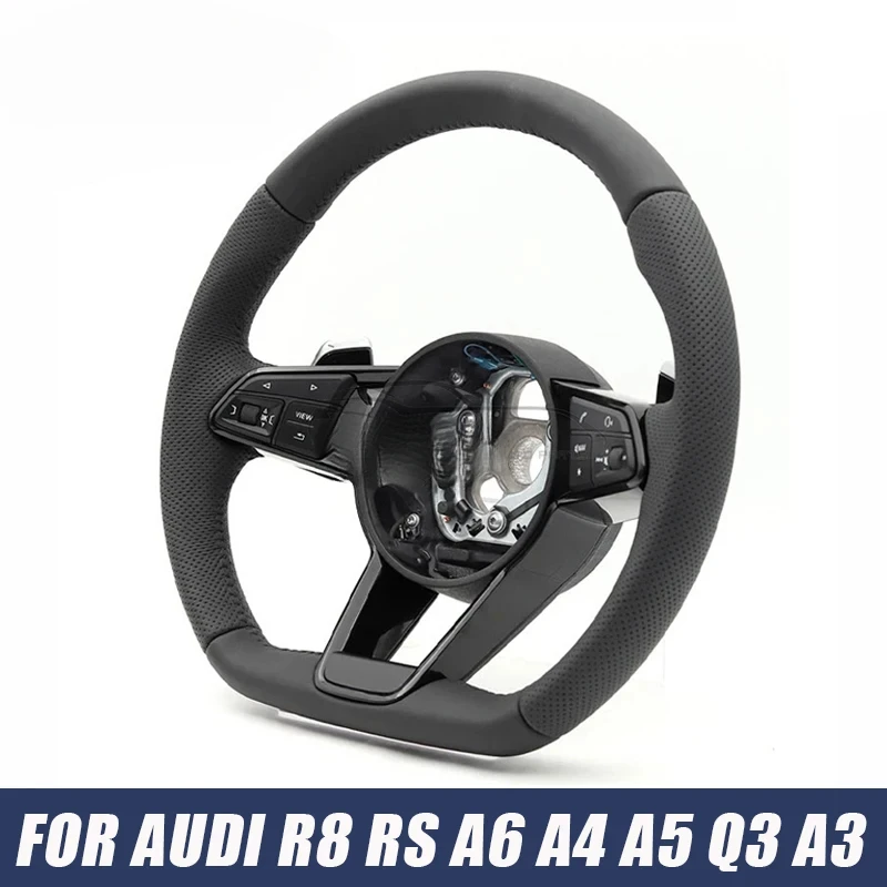 

Car Nappa Leather Steering Wheel Fit for Audi TT TTS TTMK2 TTMK3 R8 RS S3 S8 A3 A4 A5 A6 A6L A7 Q3 Q2 Q6 Q7 Q8 Car Accessories