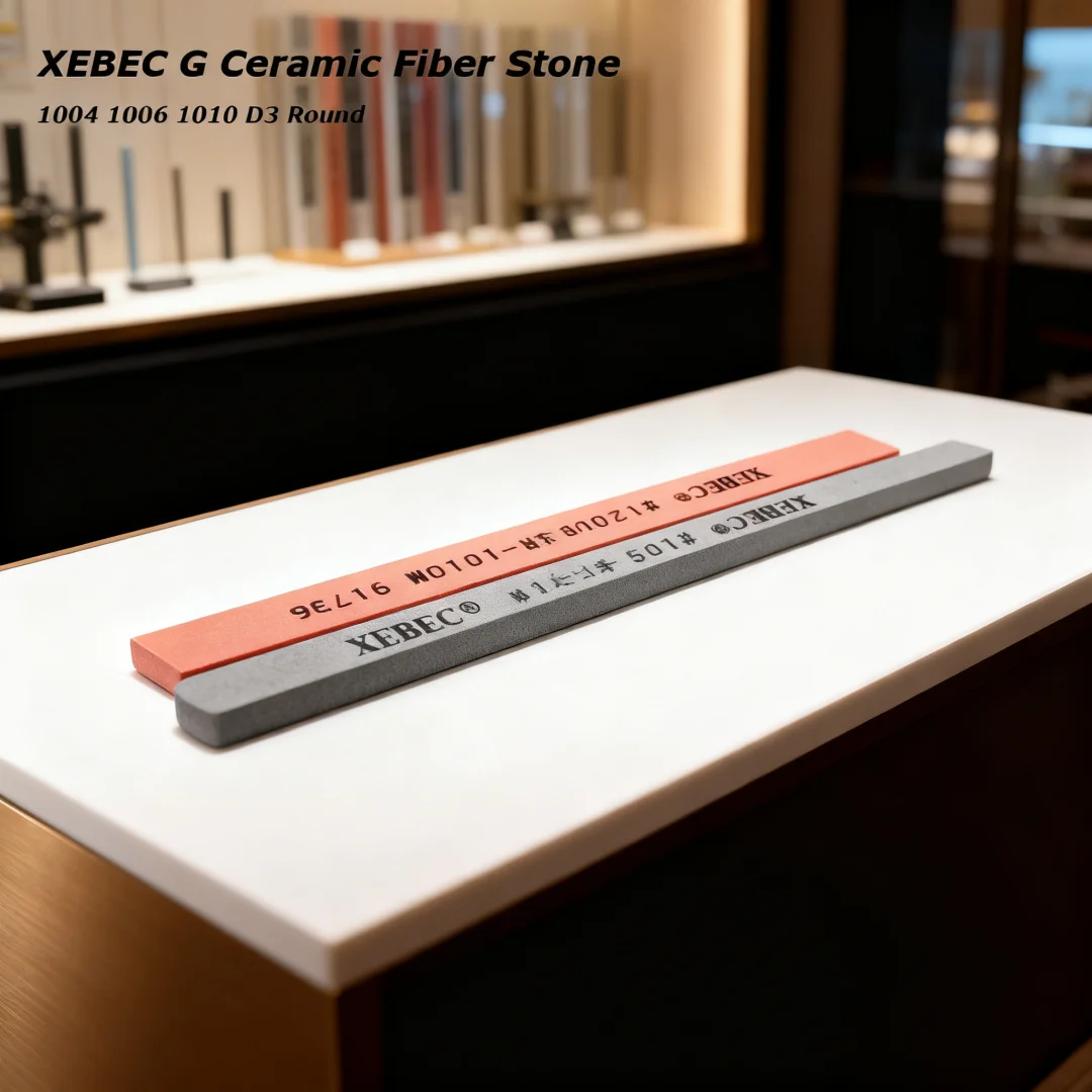 1pcs Japan XEBEC 1004 1006 1010 D3 Round Ceramic Fiber Stone for Mold Die Metal Fine Polishing Abrasive Stick Grits180~1200