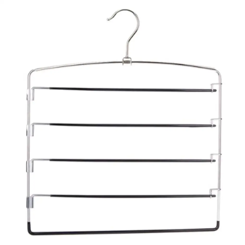 

Trousers Hanger Wardrobe Hanging Pants Storage Holder Shelf Moveable Clothes Rack Tie Skirt Jeans Organizer Reusable