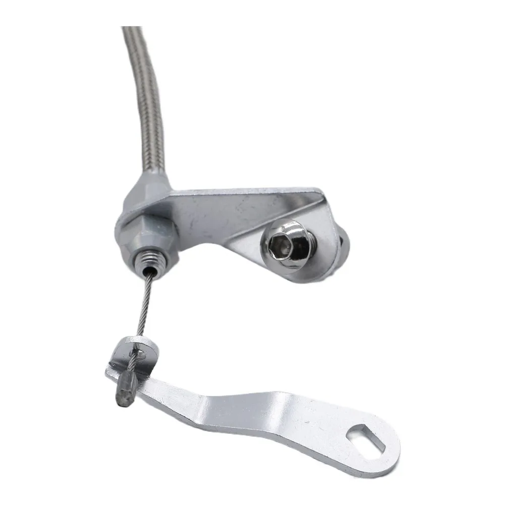 For Ford C-6 Transmission Throttle Cable Kickdown Cable Silver Precision Engineered High-strength Construction