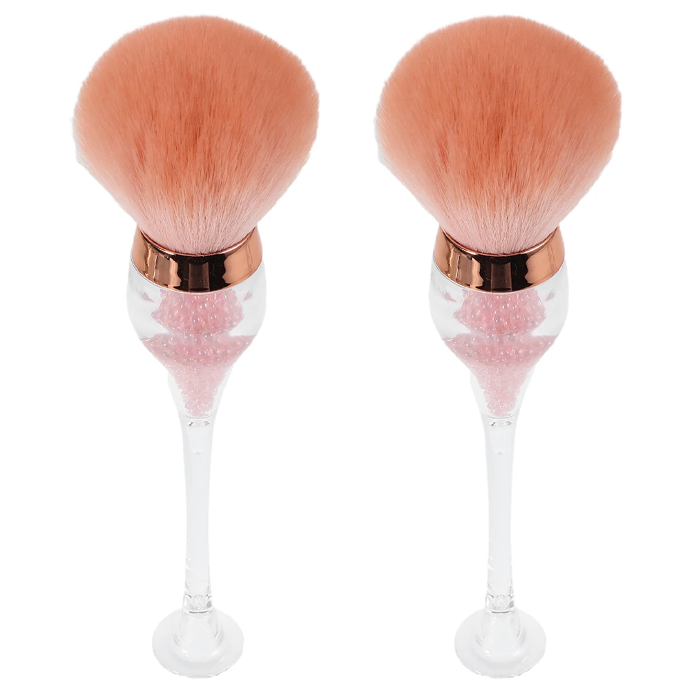 

2pcs Nail Dust Brush Cleaning Tools Acrylic Fiber Glass Design Soft Bristles Durable Manicure Dust Remover Powder Removal