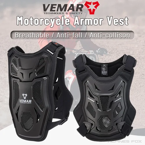 Imagen 2 del producto Chaleco de armadura de Motocross para todas las estaciones, protección corporal para motocicleta DH Dirt Bike MTB MX, Protector de pecho y espalda, equipo de Moto para hombres y mujeres