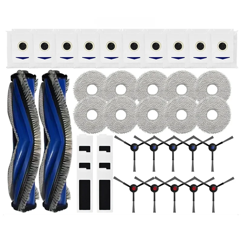 

D9-Для Ecovacs T30 Pro / T30 Pro Omni / Yeedi M12 Pro+ Основная боковая щетка HEPA-фильтр Швабра Подушечки Мешки для пыли Запасные части