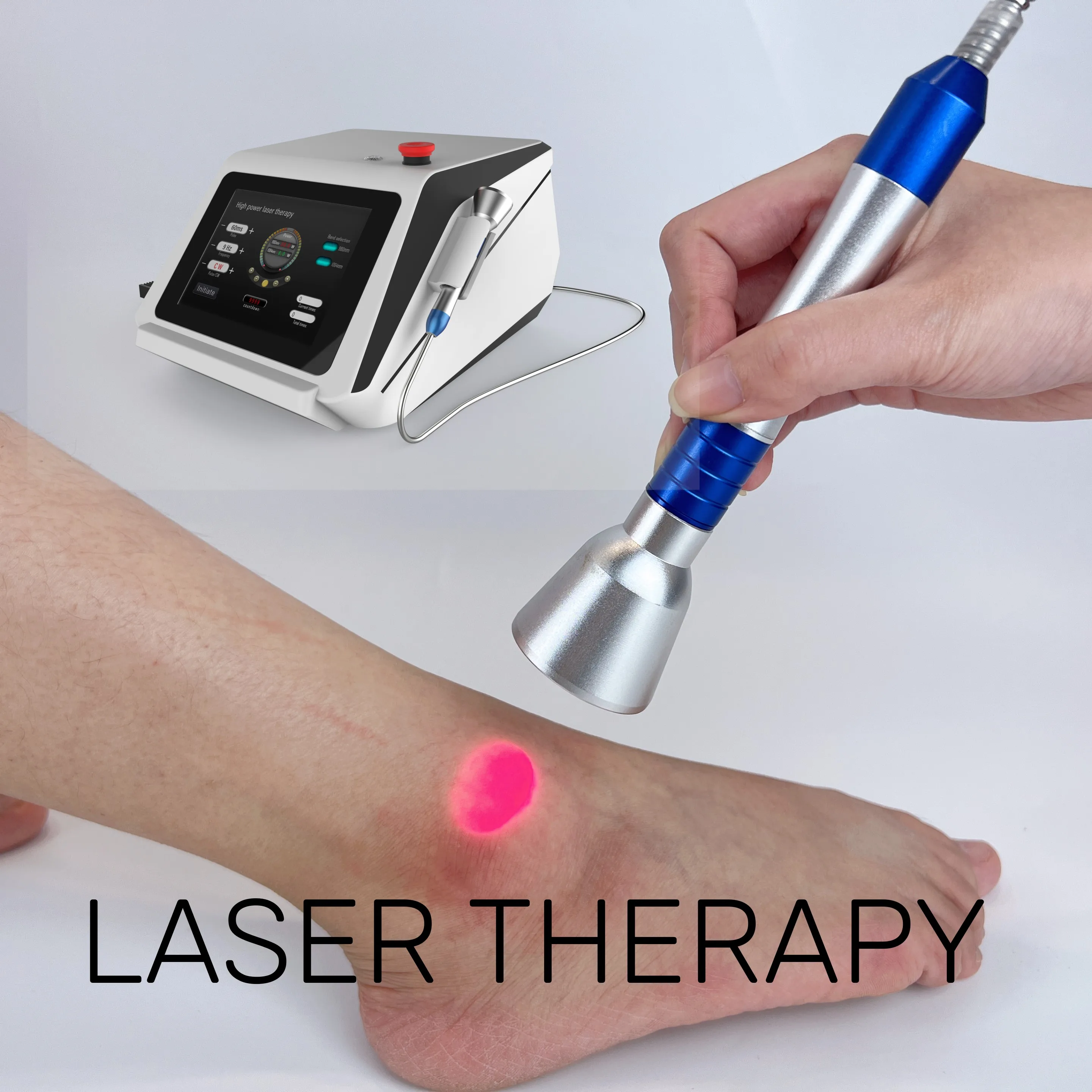 

High Power Laser Therapy 1064Nm Wavelength Physiotherapy Machine For Sore Tendon Heels Achillodynia