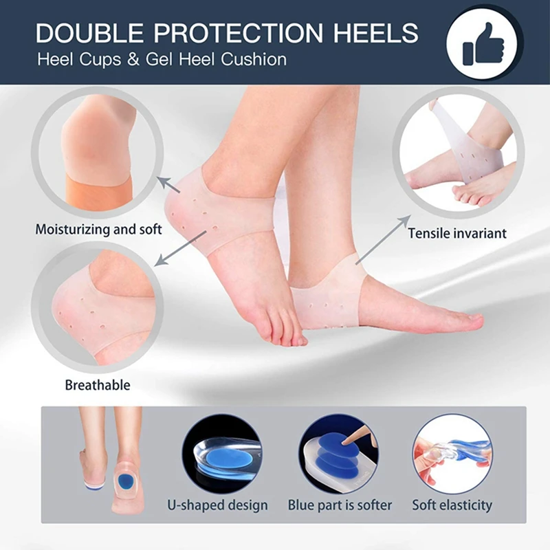 12 Pairs Heel Cups, Plantar Fasciitis Inserts Pads,Great For Plantar Fasciitis, Achilles Tendinitis & Heel Sore