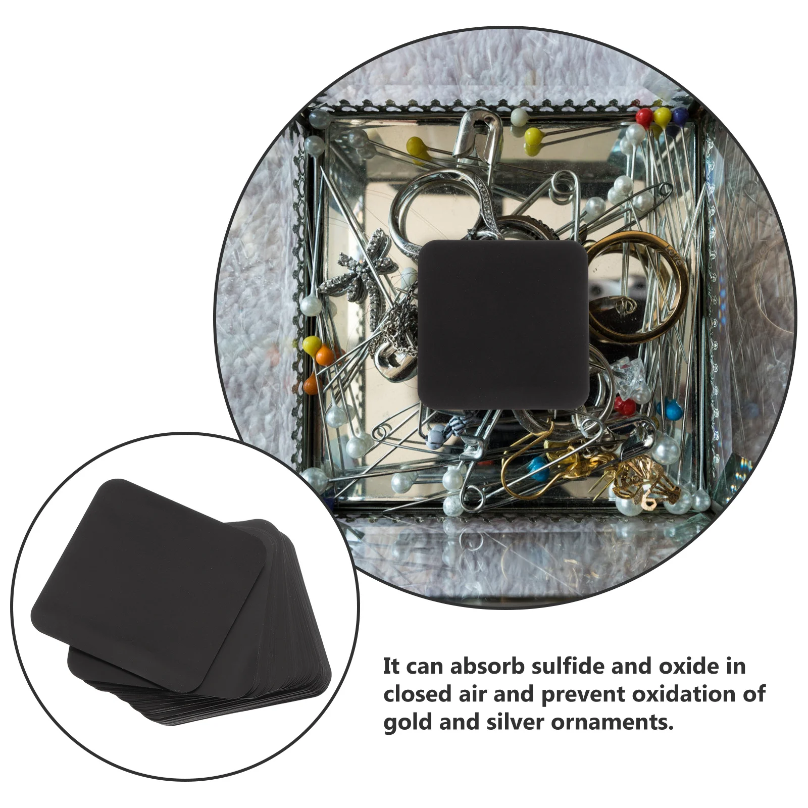 

50pcs Anti Tarnish Paper Black Oxidation Resistant Jewelry Protection Lightweight Durable Storage Ideal for Rings Earrings