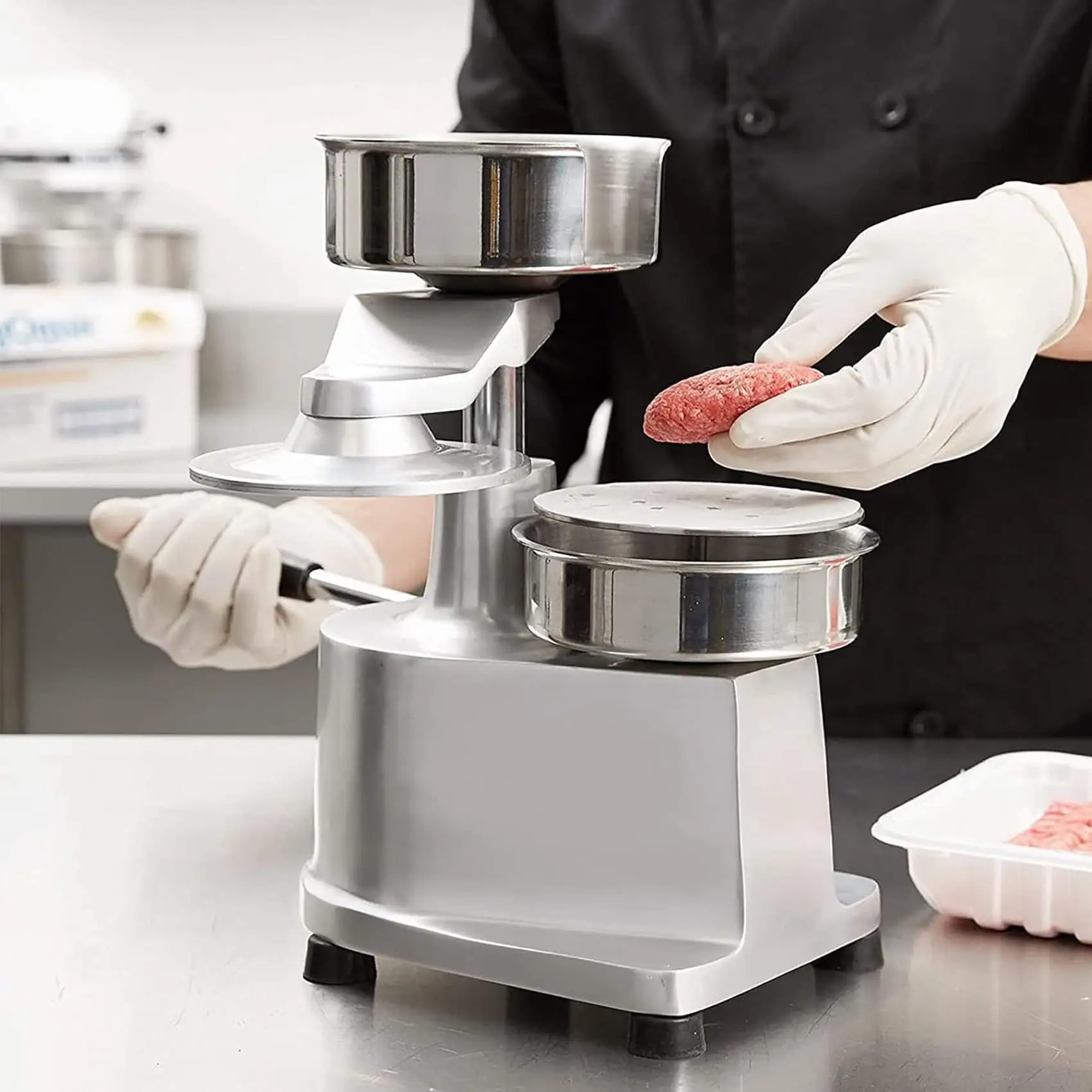 

Commercial Manual Meat Patty Press Factory Direct Sales Support OEM OEM Foreign Trade Export Hamburg Meat Patty Former