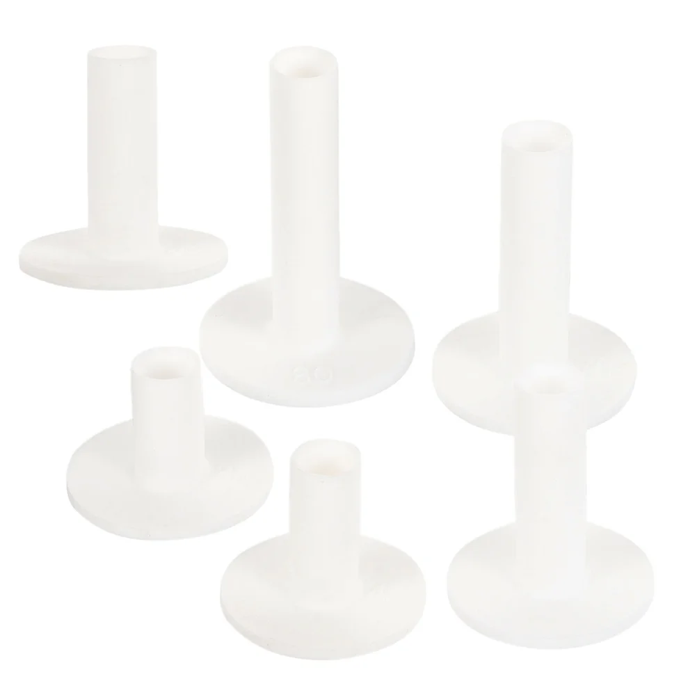 

6Pcs Silicone Golf Tee Holder Reusable Flat Tees for Practice Wear-Resist Ball Protection Compact Portable Golfing Training Tool