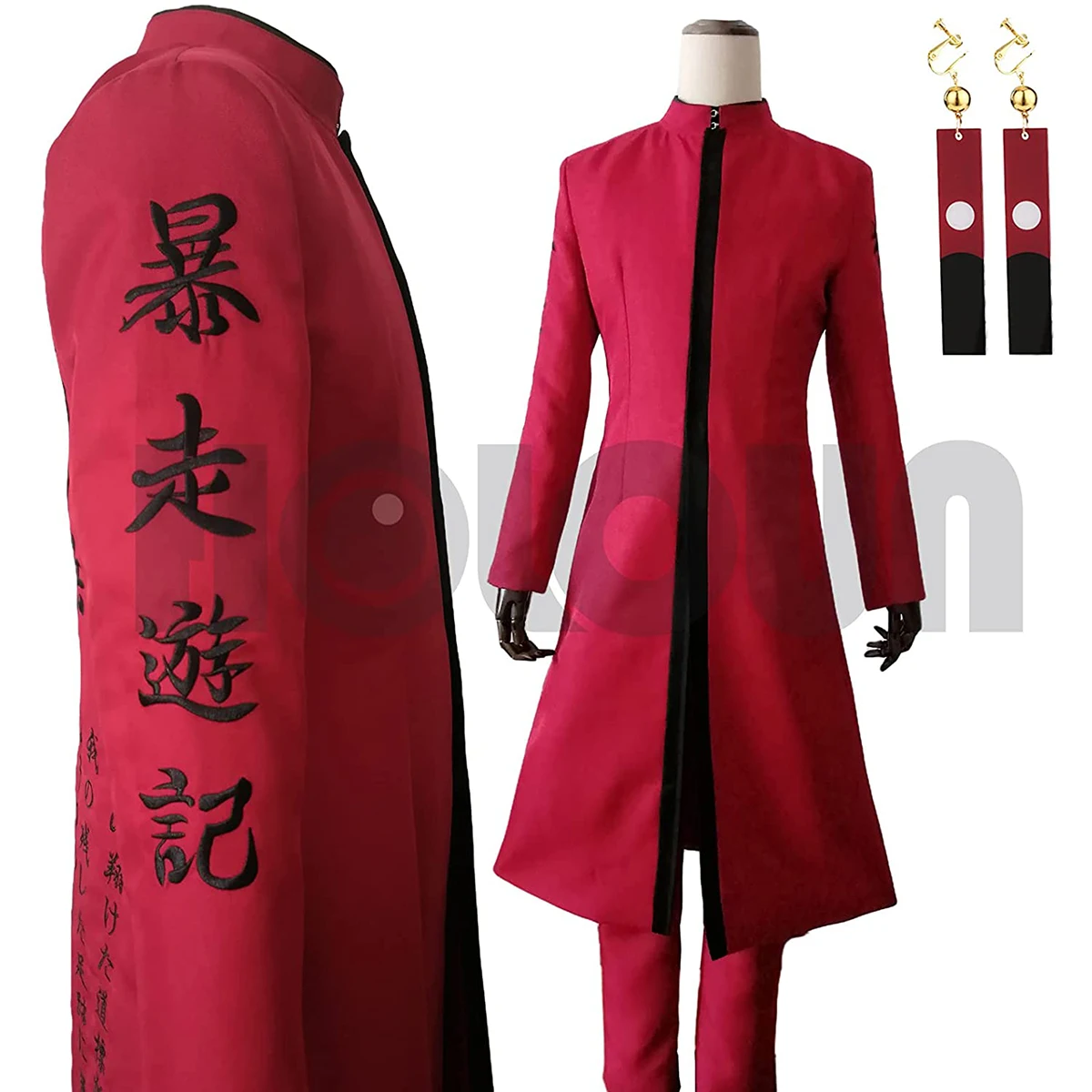 HOLOUN Tokyo Anime Izana Kurokawa Costume Cosplay Tenjiku Personaggi ricamati Cappotto Pantaloni 2 Versioni Halloween Natale