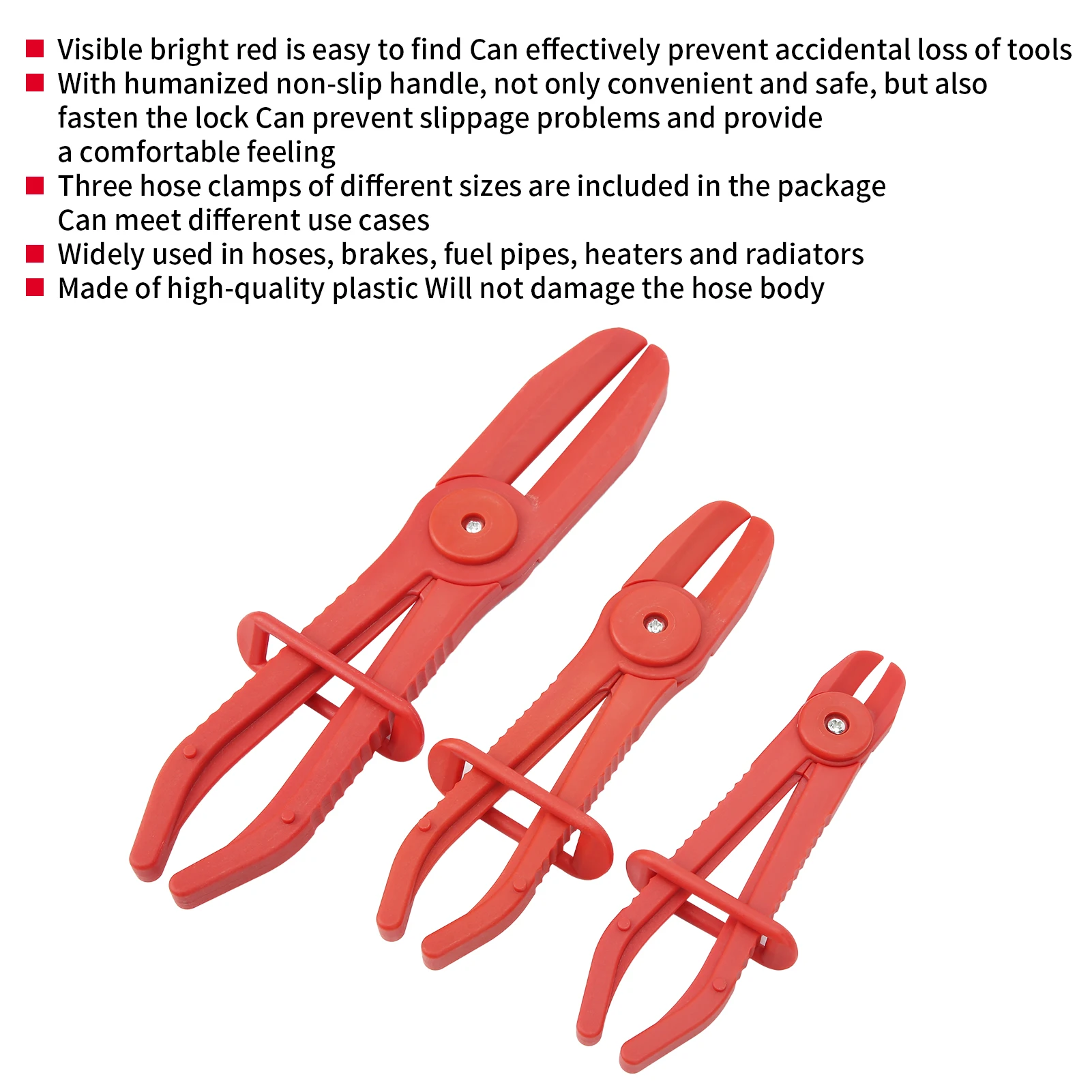 Ferramenta de braçadeira de mangueira plástica, Tubo de corte Alicate com alça antislipping Ferramentas de manutenção do carro Ferramenta de braçadeira de mangueira plástica