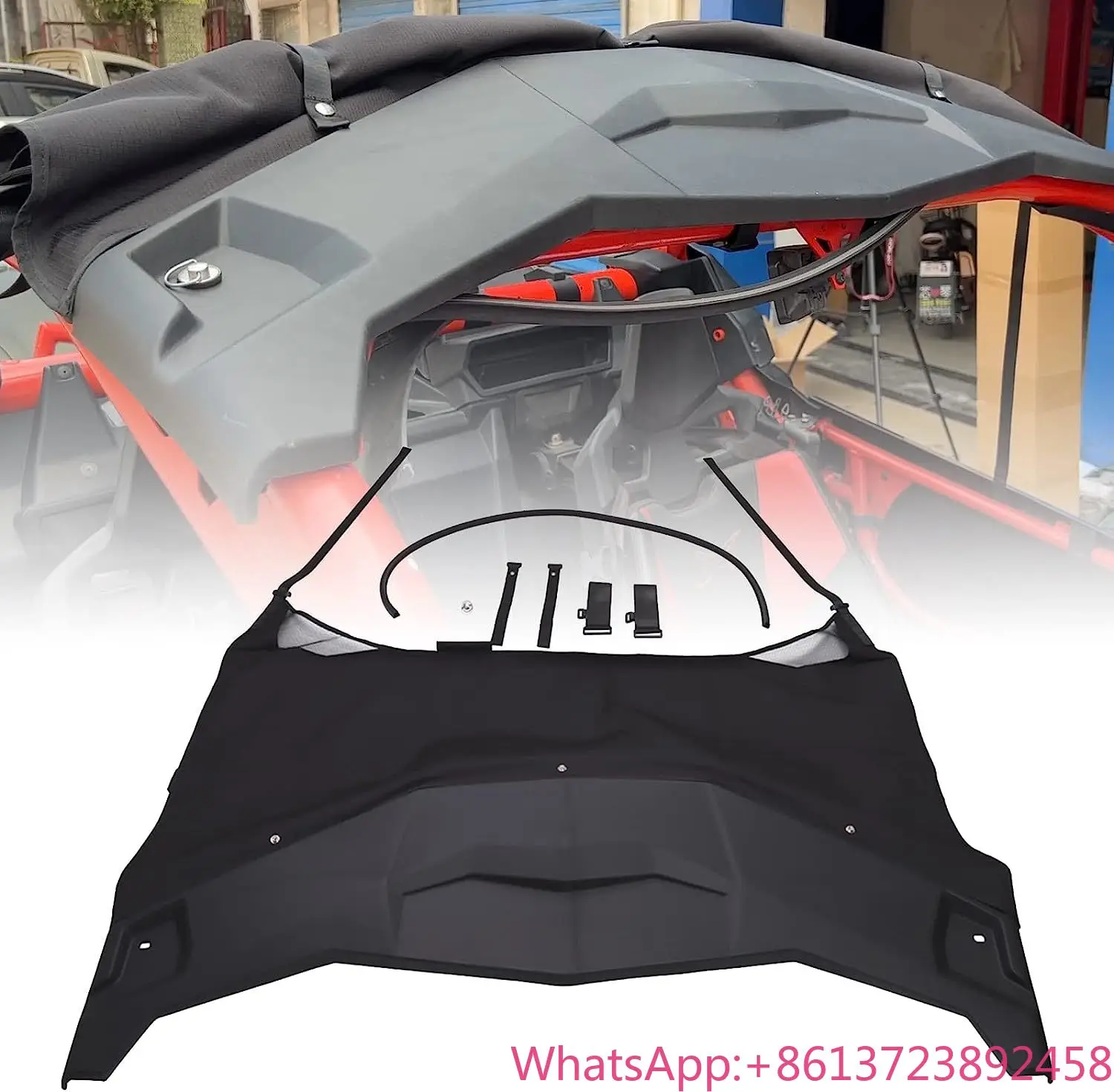 

Bimini Roof UTV Soft Top with Sun Visor Fit for Can Am Maverick X3 2 Seaters 2017-2023