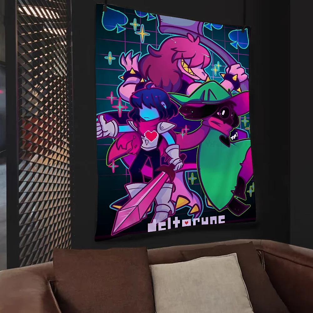 Deltarune Video Game  Printed Large Wall Tapestry Hanging Tarot Hippie Wall Rugs Dorm Art Home Decor