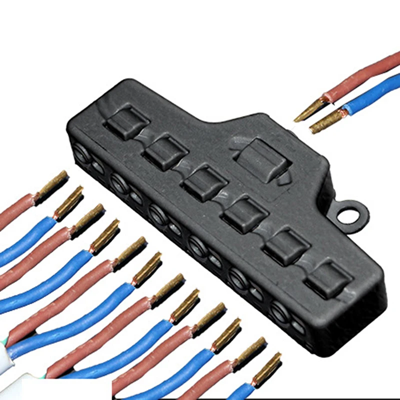 3/6 Ports Push-in Fast Quick Wire Connector Distribution Wiring Cable Splitter For LED Lighting Terminal Block High Quality