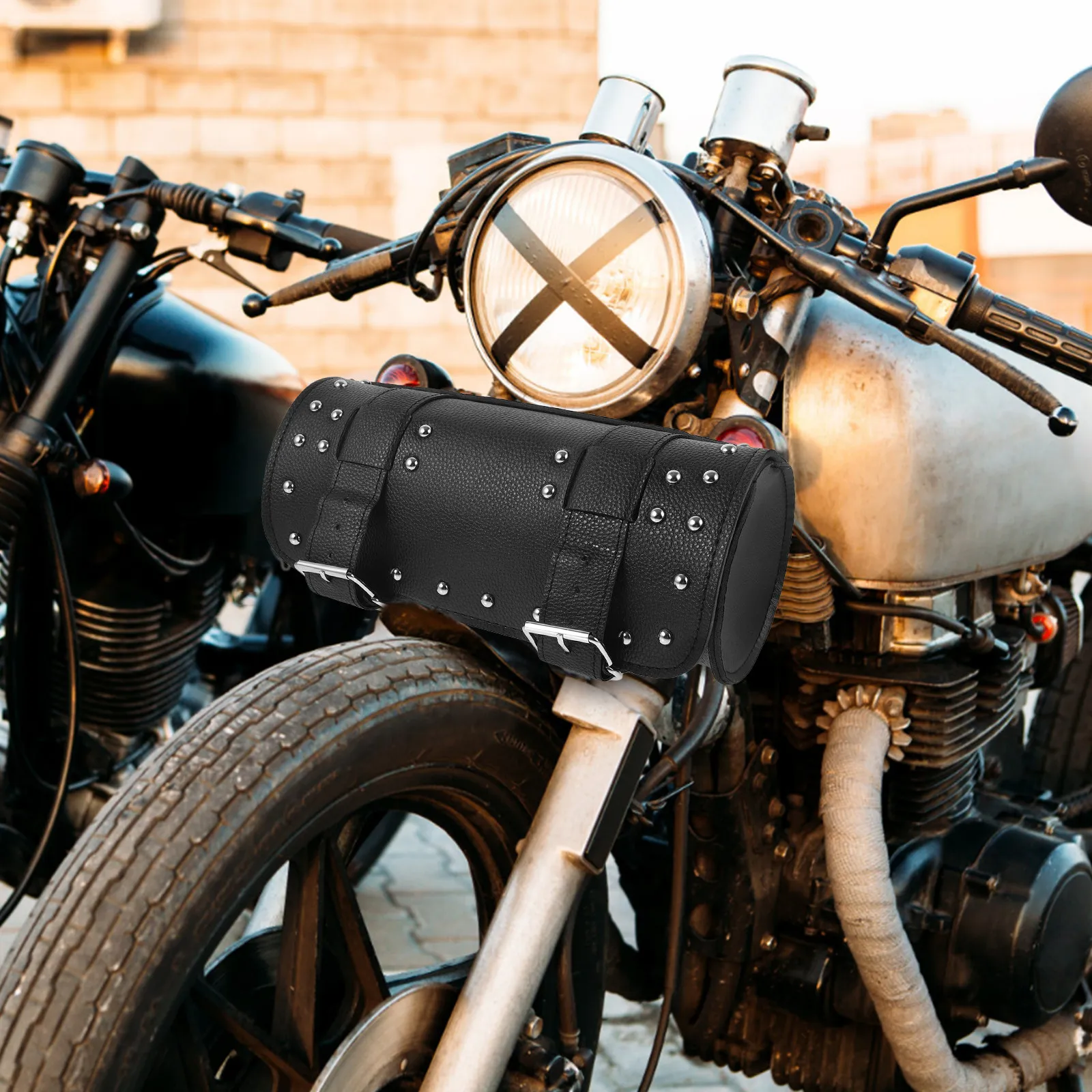 

Мотоциклетная сумка-органайзер из ПУ, прочная, для путешествий, хранения багажа, инструментов, боковая сумка на сиденье мотоцикла