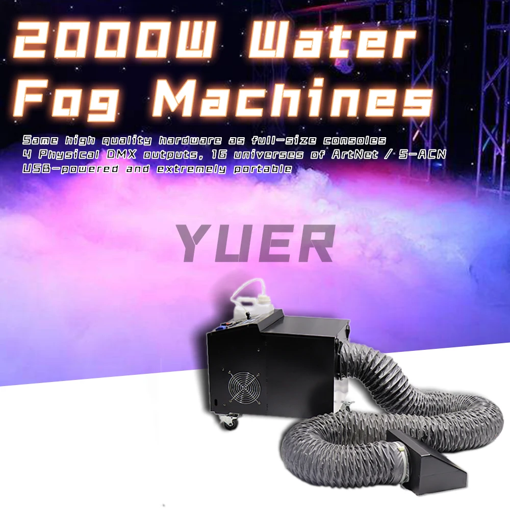 2000W Water Low Fog Machine Water Base Fog Machine Low Lying Dry Ice Effect DJ Party Show Stage Events Wedding Lying Gound Fog