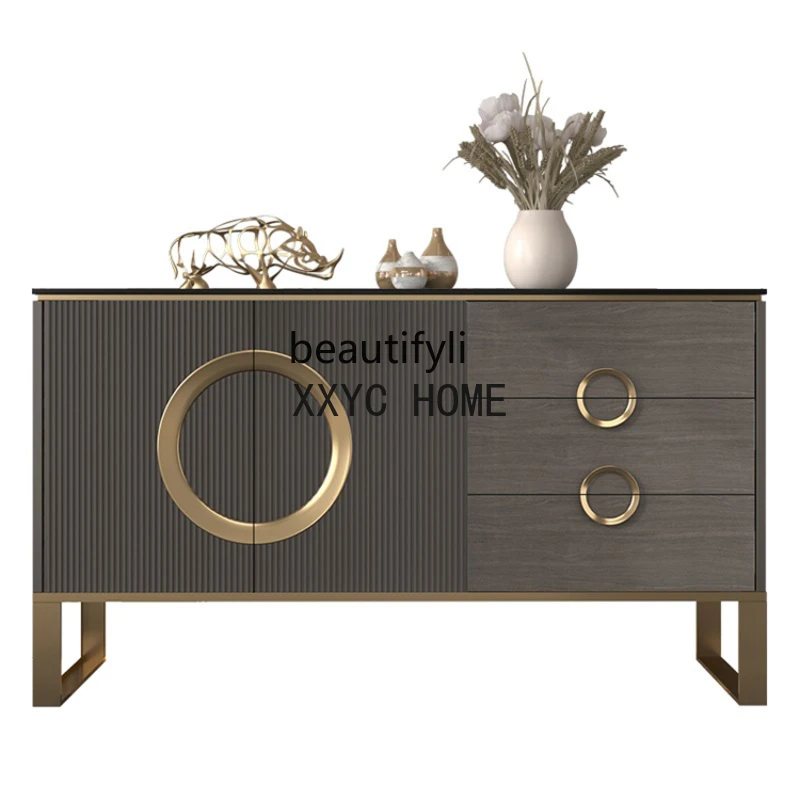 

Light Luxury Sideboard Cabinet Italian Foyer Home Entry Entrance Cabinet Minimalist Storage