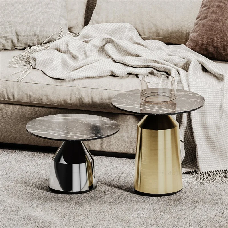 

Marble sofa, stainless steel corner, living room, bedroom, small coffee table