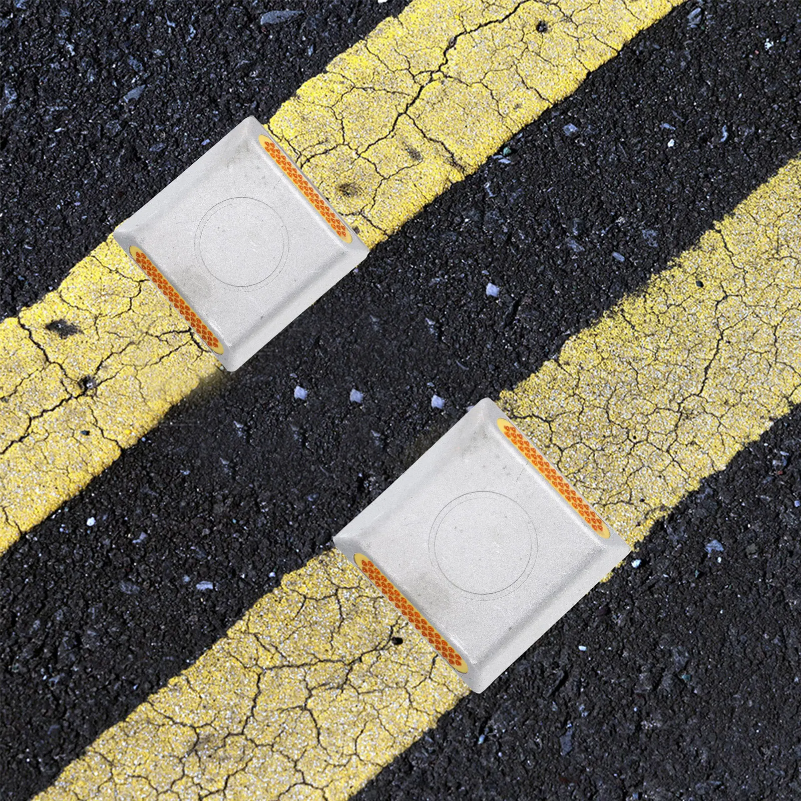 

Aluminum Reflective Road Marker Heavy Duty Raised Profile for Enhanced Nighttime Safety on Driveways Highways Outdoor Road