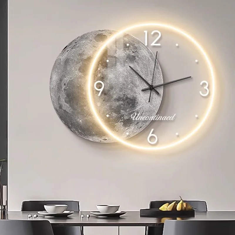 Silent Creative Wall Watch Kitchen Minimalist Metal Wall Art Bathroom Aesthetic Wall Clocks Simple Duvar Saati Room Decorations