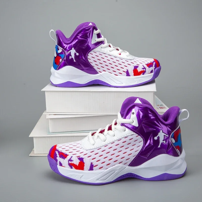 Chłopięce markowe buty do koszykówki dziecięce trampki gruba podeszwa antypoślizgowe dziecięce buty sportowe dziecko chłopiec koszykowe buty sportowe dziewczęce