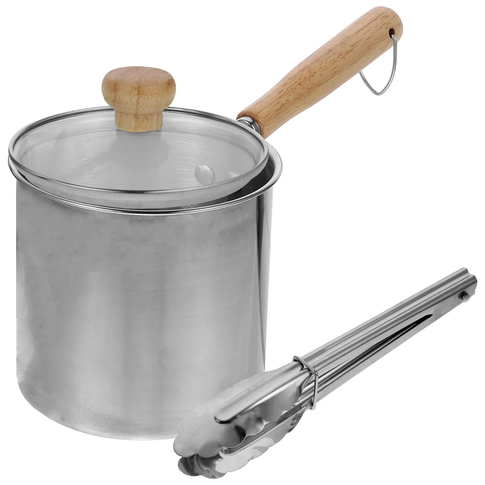 

Stainless Steel 304 Deep Fryer Pot Large Mini Fryer Tong Oil Frying Pan Kitchen Tool Wooden H Practical
