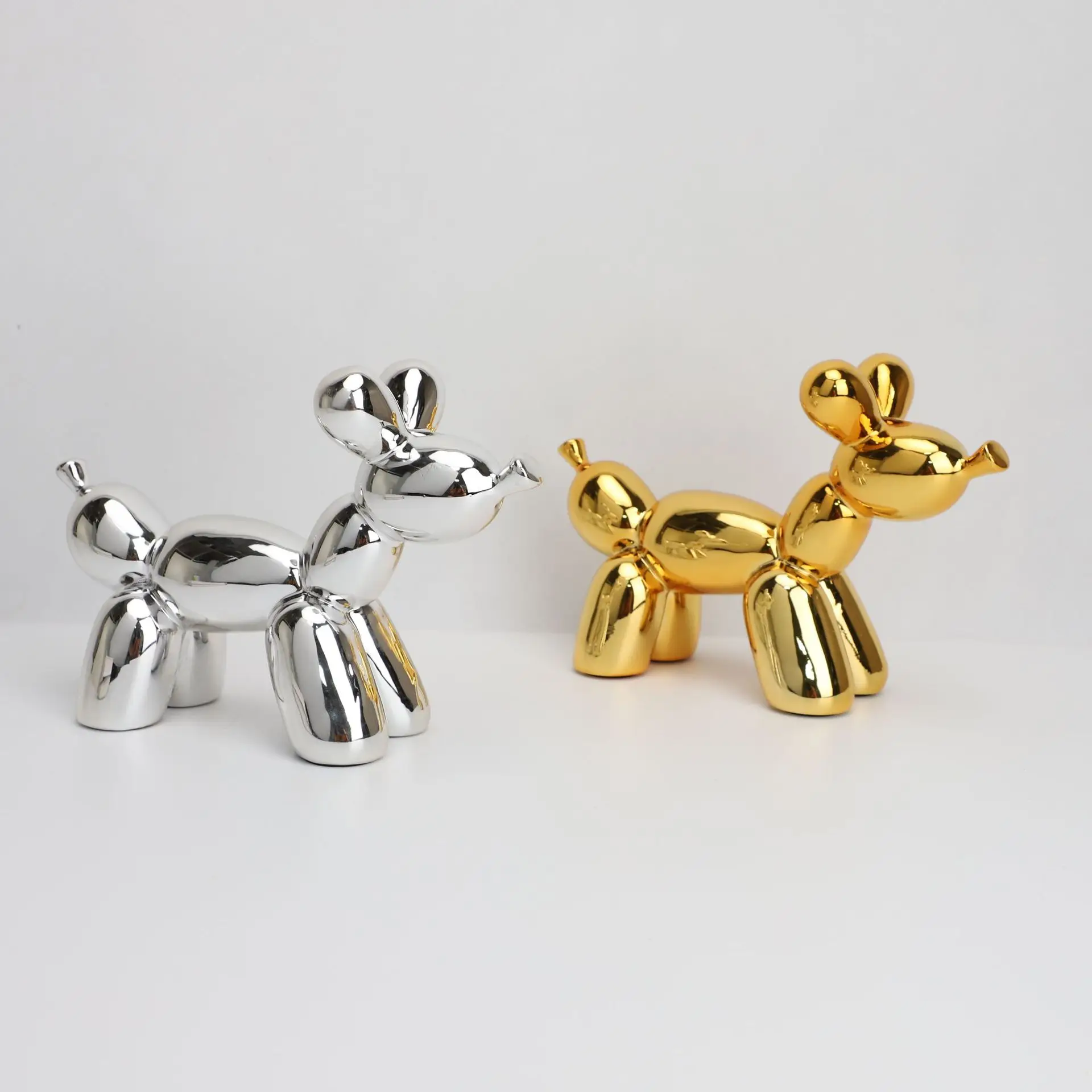 โมเดลตกแต่งรูปสุนัขบอลลูนเรซิ่นสไตล์นอร์ดิก สำหรับตกแต่งบ้าน แผนกขาย ห้องนอน