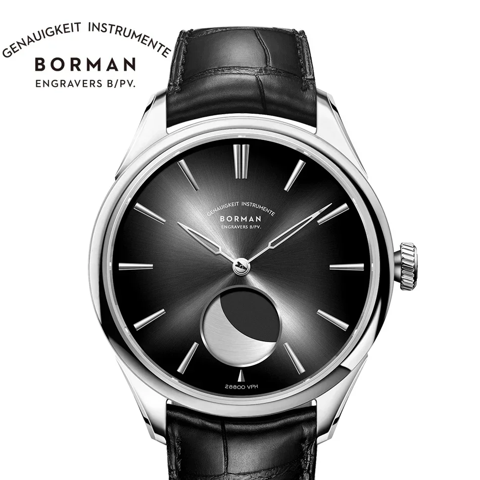 BORMAN Luxury Brand Men's Watch Power Reserve 80Hour Calendar Automatic Mechanical Watch Sapphire Glass Waterproof 50M Watch