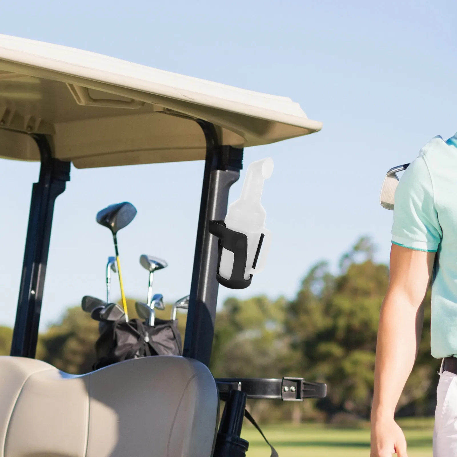 Golf Cart Sand Bottle Large Capacity Hanging Sand Filling Accessory ABS Material Easy Installation Golf Course