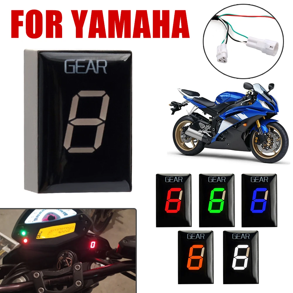 Universal LED Red Gear Indicator For Yamaha YZF-R1/R6 FZ6 FZ8 XJ6N FJR1300 - Waterproof