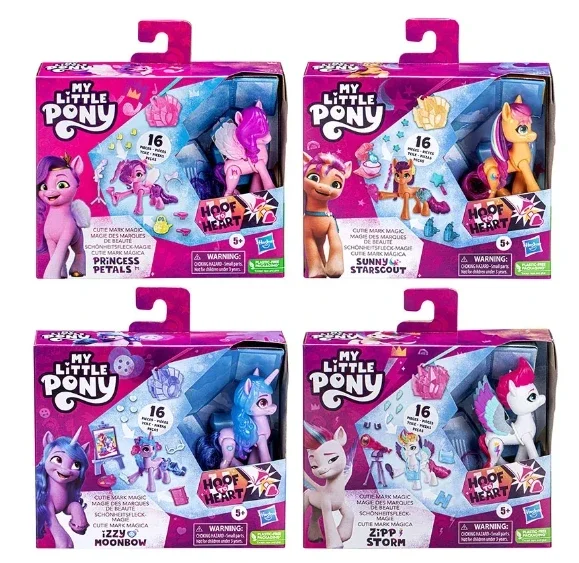 Hasbro My Little Pony Great Movie G5 Crystal Discovery Series Sunny Starscout Izzy Moonbow Pipp Petals Hoof to Heart Pony Toy