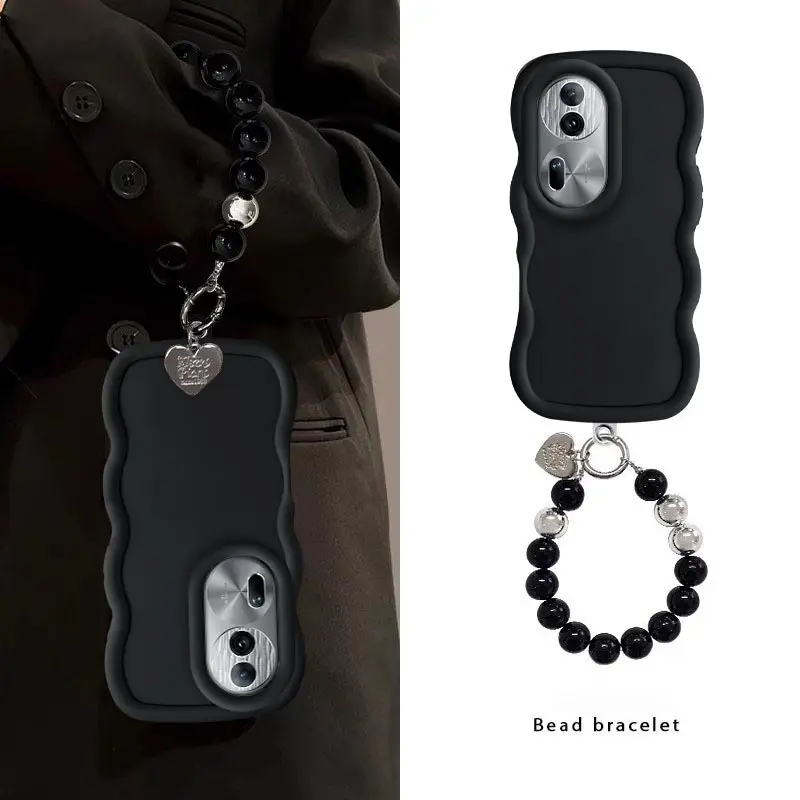 Reno 11Pro Neue Wellenförmige Lanyard Silikon Telefon Fall Für OPPO 11 12 14F 13F 12F 11F 12Pro 10 8Lite 8T 7Z 6Z 5Z 6 Abdeckung
