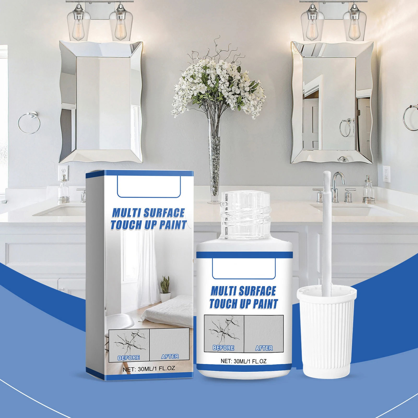 White  Paint Outstanding Adhesion Interior and Exterior House Paint Suitable for Cabinet Furniture Bath