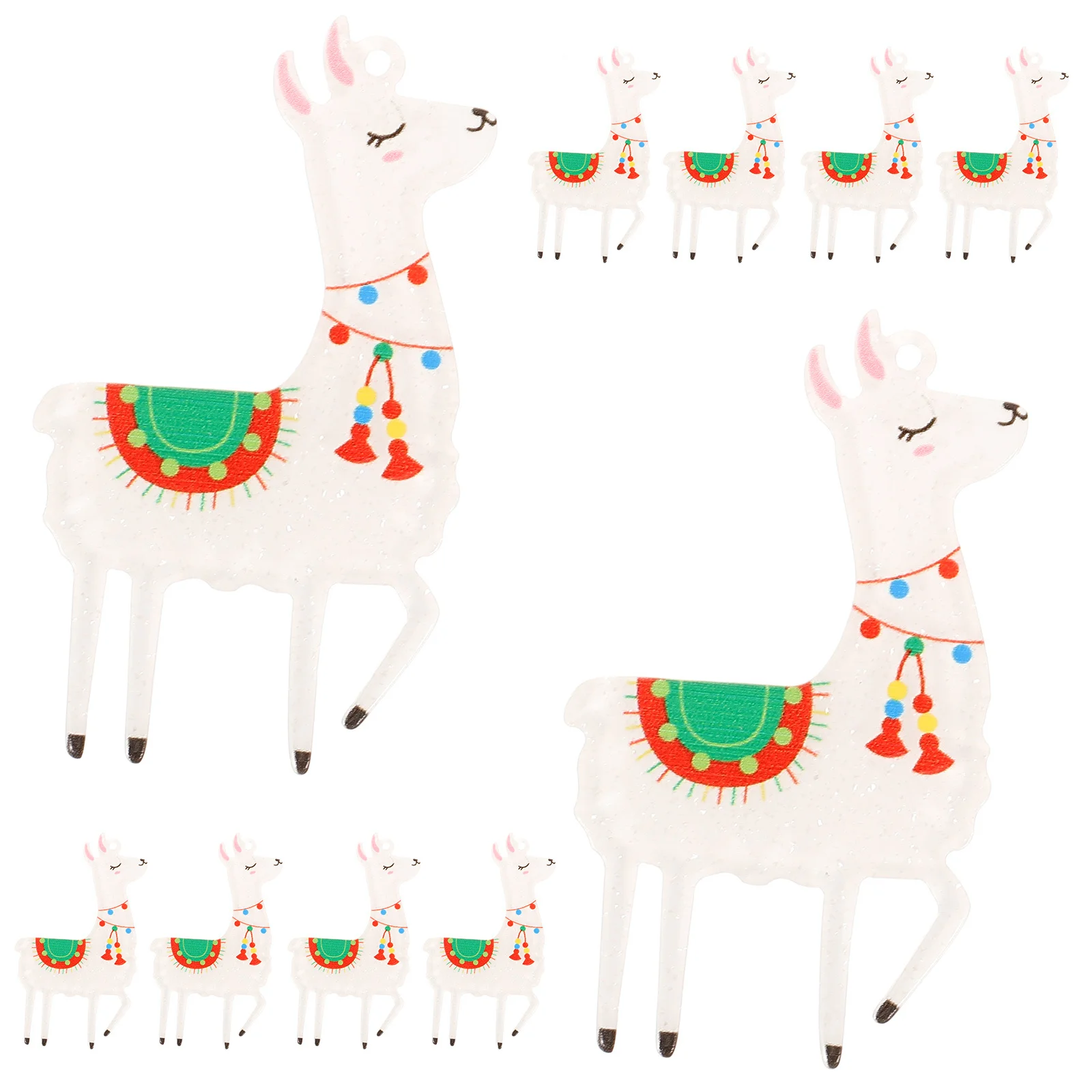

10pcs Alpaca Pendant Charms Acrylic Animal Jewelry Making Supplies For Diy Necklaces Bracelets Earrings Handmade Crafts
