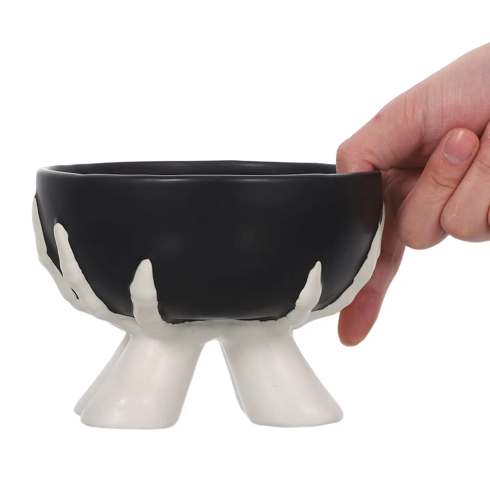 Halloween Candy Jar Ceramic Dessert Bowl Snack Serving Dish Festive Spooky Design Home Party Decor Cookie Storage Container Cute