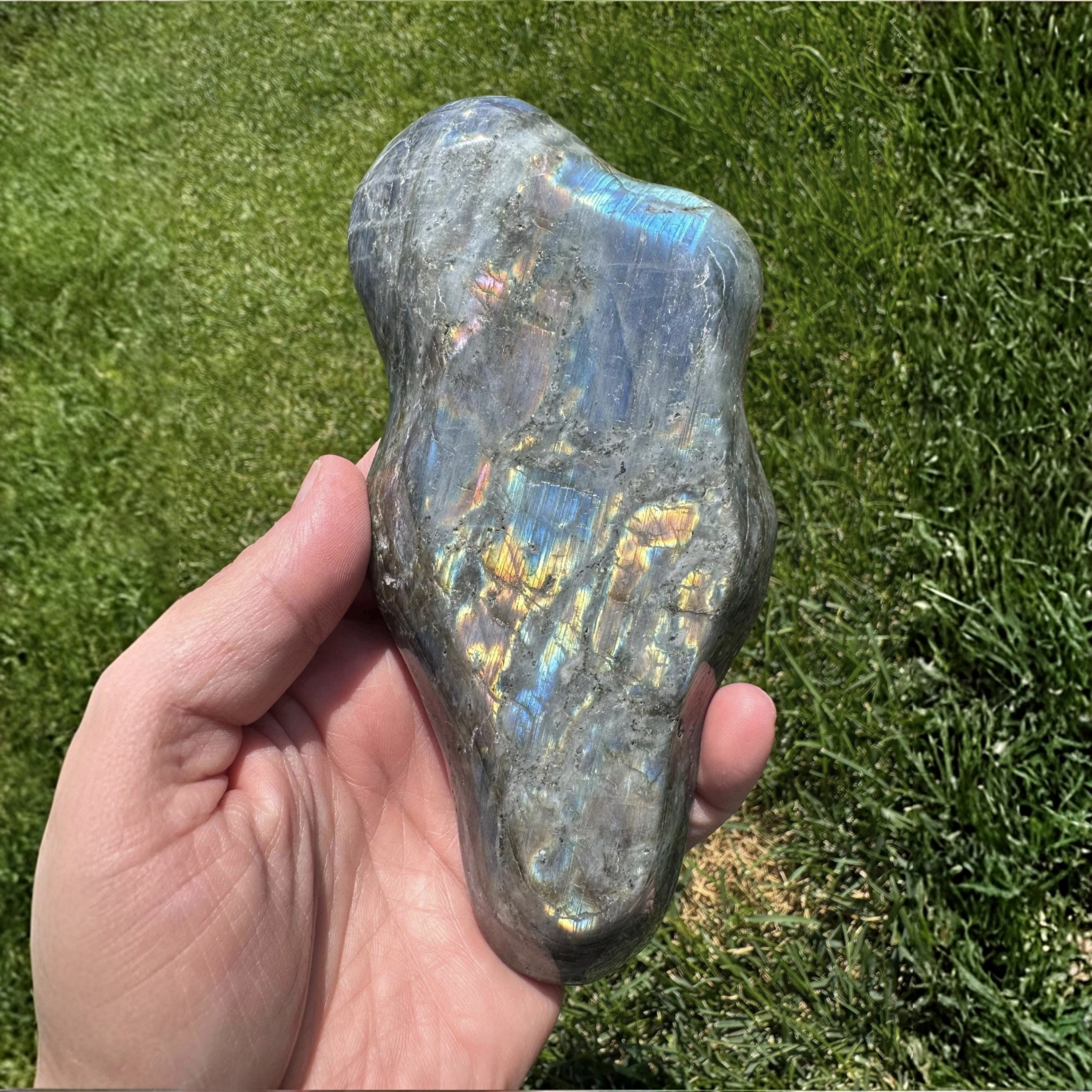 1pc Labradorite Cloud Bowl Carving - Hand-Carved Quartz Crystal, Natural Mineral Specimen for Home Decor & Crystal Gifts