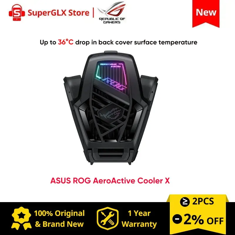 Asus ROG Aeroactive Cooler X for Rog Phone 8 & ROG Phone 8 Pro Cooler Fan Cooler Fan Holder ROG Gaming Phone Accessories