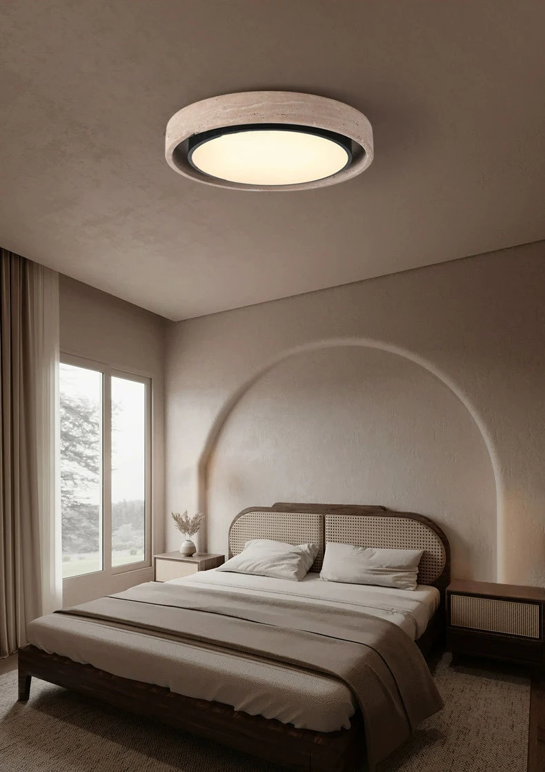 Minimalist Natural Stone LED Ceiling Light 40 50CM