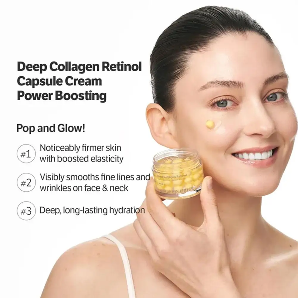 SUNGBOON EDITOR Deep Collagen Retinol Power Boosting Capsule Cream 50ml Hydrating and Nourishing Facial Skin Care for Daily Use